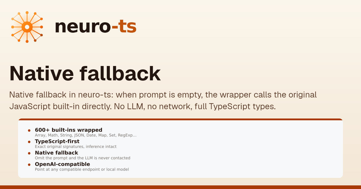 Native fallback | neuro-ts