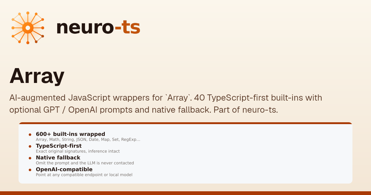 Neuro Array Array | neuro-ts