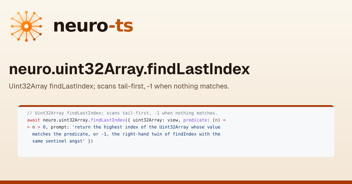 findLastIndex | neuro-ts